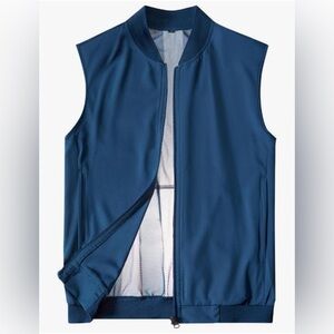 Thin Casual Sports Standing Collar Vest Breathable Skin Mesh Fishing Vest Pocket